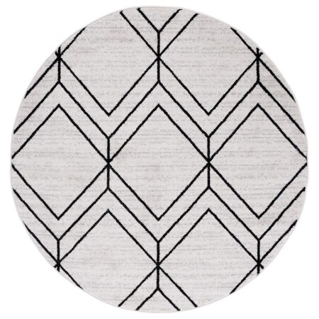 Safavieh 6 x 6 ft. Adirondack 241F Power Loomed Round Area Rug; Light Grey & Black ADR241F-6R